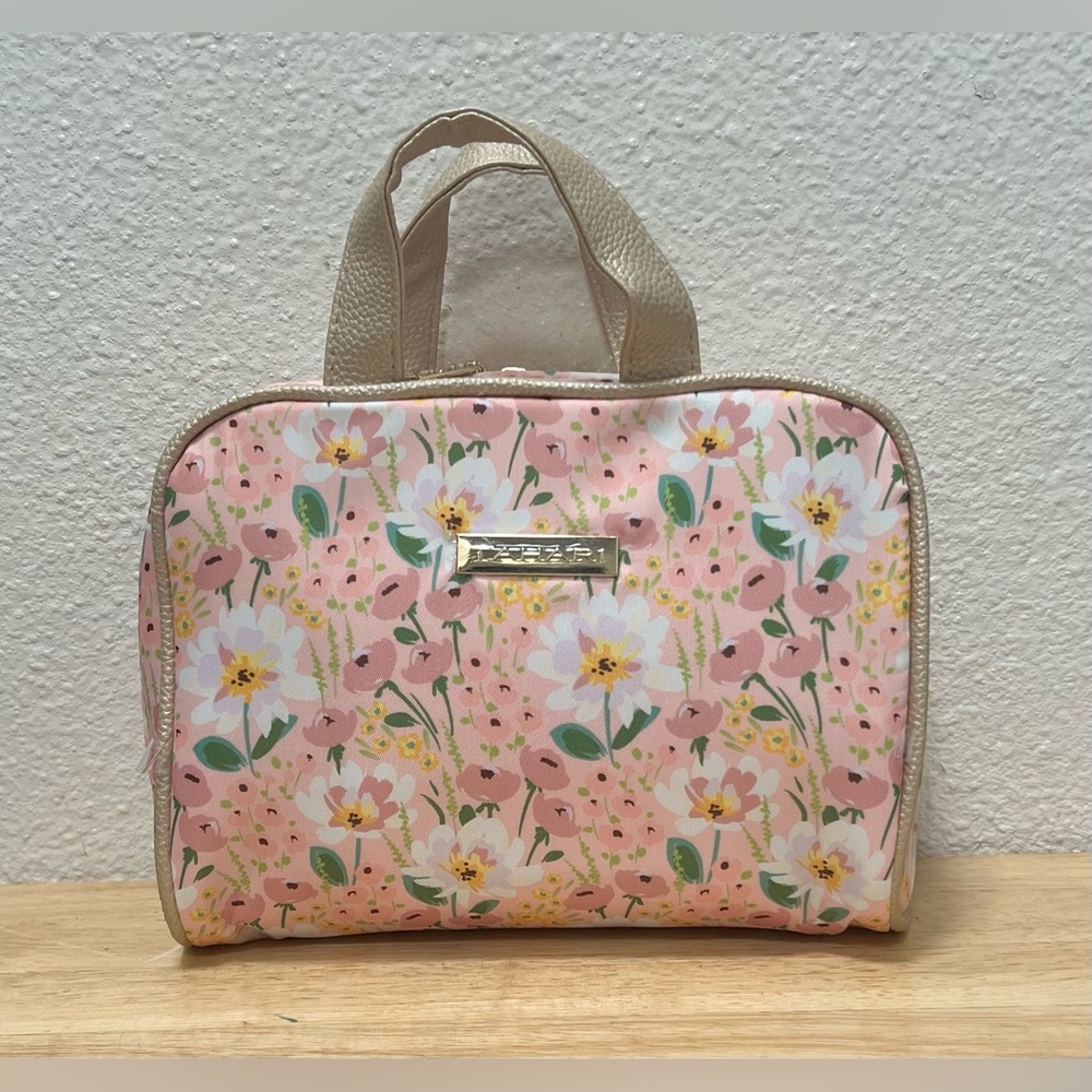 NWOT Tahari Floral Travel Satchel with Gold Handles & Accents